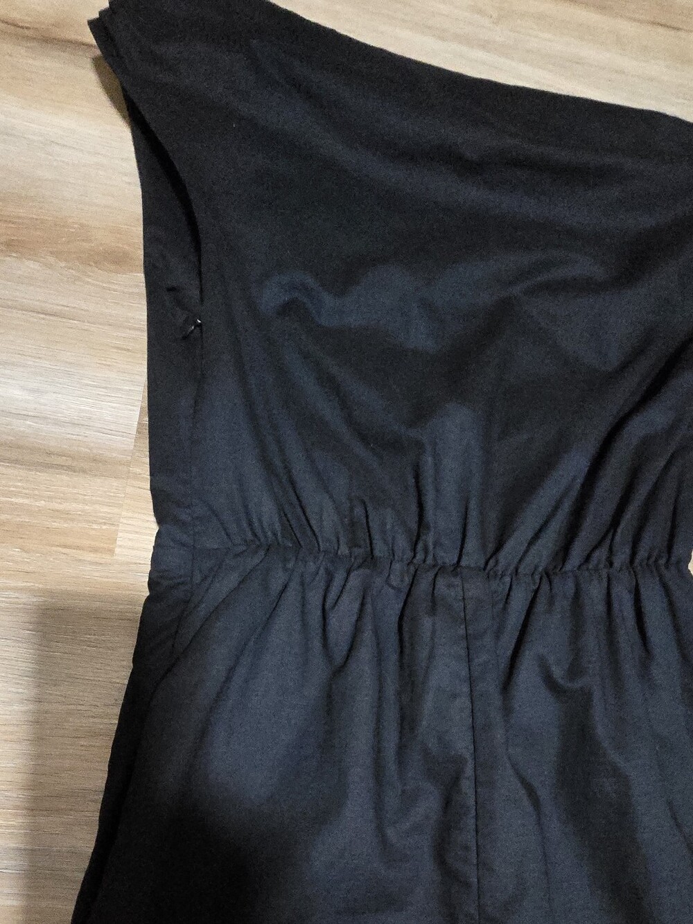 NWT Commense Linen Cowl Neckline Elegant Black Sleeveless Sheath Dress - Size M - Picture 8 of 15